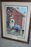Ned Smith – “Dutch Country Bluebirds” – 287/600 – Framed & Triple Matted Print