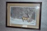 Ned Smith – “The Old Orchard Buck” – 936/950 – Framed & Double Matted Print