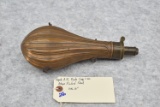 Signed AM Flask Cap & Co. Antique Fluted Flask – Overall Length is 10”