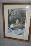Ned Smith – “Big Woods Bobcat” – 359/600 – Framed & Double Matted Print