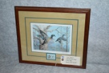 Ned Smith – 1983 PA Duck Stamp – 2730/7380 – Framed & Double Matted Print