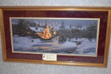 Stephen Lyman – “Moonlit Flight on Christmas Night” – 2637/2750 – Framed & Triple Matted Print
