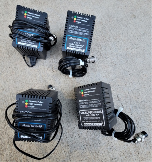 ASSORTED BATTERY CHARGERS Set of 4