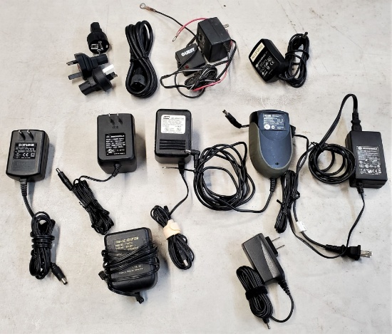 ASSORTED ADAPTORS POWER CORDS CONVERTERS SET