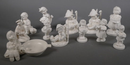 (12) WHITE Hummel Figurines