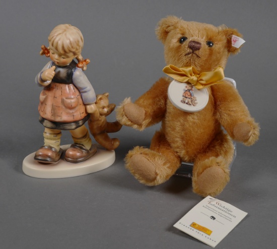 Hummel ME AND MY SHADOW 2164  w/ Steiff Bear TMK8