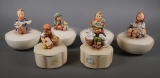 (4) Hummel Candy Bowls and Two Music Box