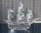 (2) Swarovski Crystal Sailing Ships