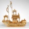 Chinese Bone Carved Junk Model