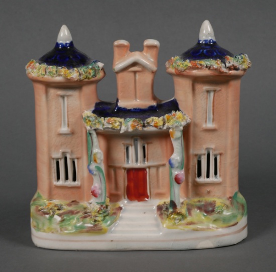 Antique Staffordshire Porcelain Castle