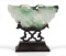 Carved Chinese Celadon Jade Butterfly Sculpture
