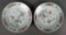 Pair Chinese Export Famille Verte Soup Plates