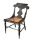 Sheraton Lyre Back Painted Rush Seat Chair