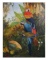 Antique Oil Painting of Parrots, Signed