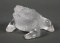 Lalique Crystal Toad Figurine