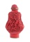 Qianlong Chinese Cinnabar Red Bird Snuff Bottle