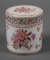 Chinese Export Rose Mandarin Porcelain Tea Caddy