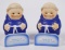 (2) Goebel Blue Friar Tuck Place Card Holders