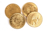 4 France GOLD COINS (20f) 20 Francs