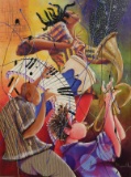 MARCUS GLENN, Embellished Collage on Canvas