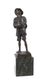 E. Beck Bronze Boy Sculpture