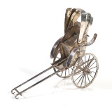 Chinese Sterling Silver Miniature Rickshaw