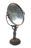 Cast Iron Art Deco Figural Mirror