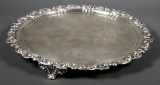 Georgian Sterling Footed Salver Serving Tray