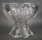 Signed Libbey Cut Glass Punch Bowl