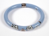 Nouvelle Bague 18K White Gold Enamel Bracelet