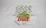 Signed Budweiser Frogs 1995 White T Shirt