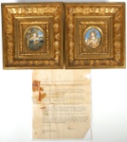 Rare 18C Austrian Convent Art, 2 pcs