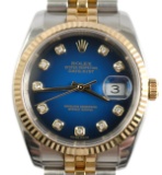 Mens ROLEX Oyster Perpetual Datejust Diamond Watch