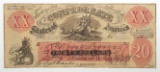 1861 $20 Bogus Note Female Riding Deer FRD