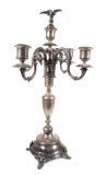 Massive Austrian 800 Silver 5 Light Candelabra