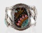 Sterling Turquoise MOP Inlay Cosmic Cuff Bracelet
