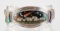 Sterling Turquoise MOP Inlay Cosmic Cuff Bracelet