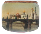 Russian Lacquer Coin Purse, Kremlin & St. Basil's