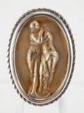 Sterling Silver & 14K Gold Cameo Ring