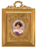 Oval Porcelain Plaque of Daphne
