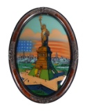 Statue of Liberty Reverse Painting on Glass