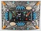 Sterling Turquoise Coral Onyx Inlay Belt Buckle