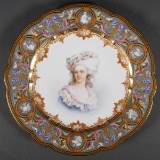 SEVRES Porcelain Handpainted Portrait Plate