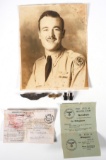 WWII Stalag POW Photo, Pins, Correspondence