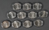 (11) BU 1881 S Morgan Silver Dollars $1 US Coin
