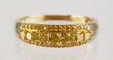 9K Gold and Yellow Diamond Ring