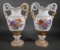 PAIR of 19c MEISSEN Porcelain Urns