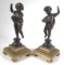 Antique Pair of Bronze Putti Sculptures