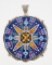 Native American Style Mosaic Sterling Pendant