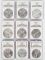 (9) NGC Graded MS69 Silver $1 Eagles